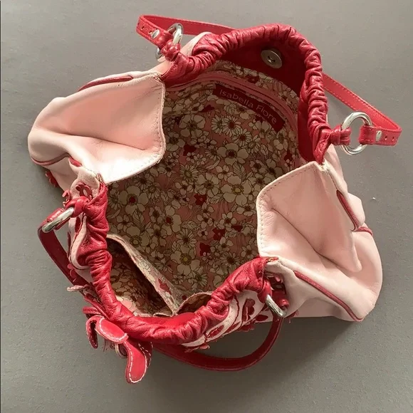 Isabella Fiore Red and Pink Floral Bag - Picture 8 of 11